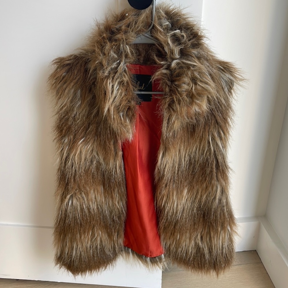 jack faux fur vest